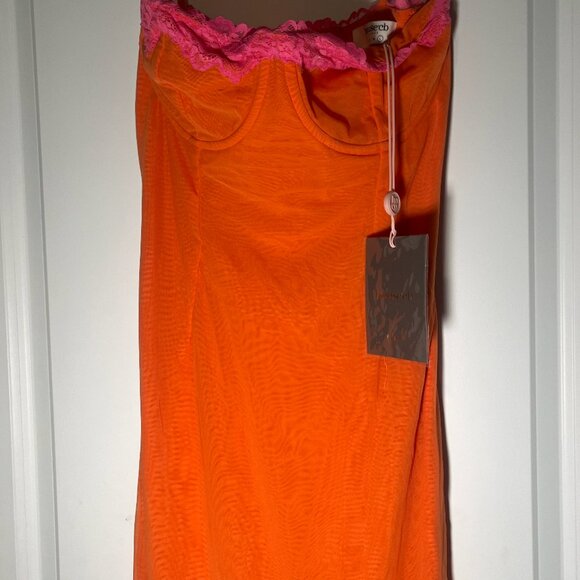 House of CB Flame Orange Maxi Dress NWT - Picture 11 of 14